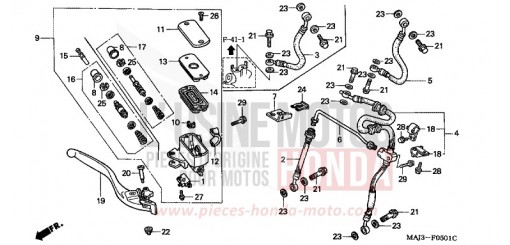 FR. BRAKE MASTER CYLINDER (ST1100A) ST1100AS de 1995